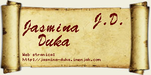 Jasmina Duka vizit kartica